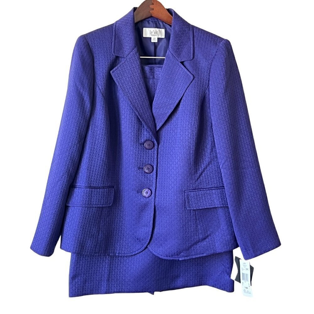 Le Suit 2 Piece Skirt Suit, 14W